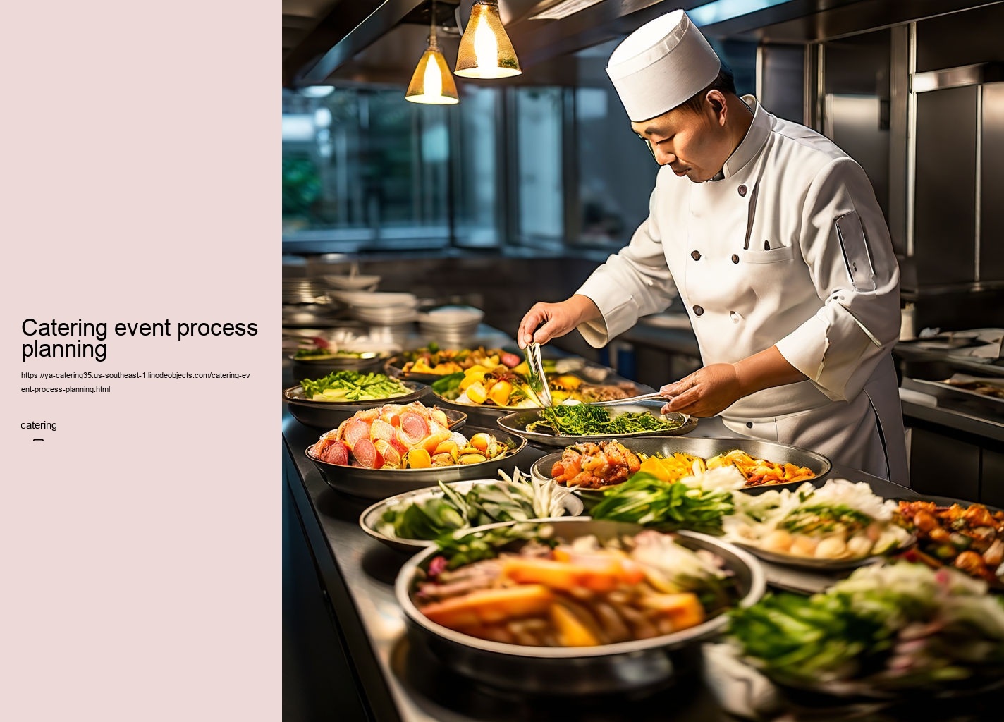 Catering event process planning