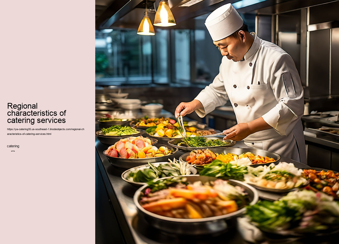 Regional characteristics of catering services